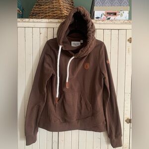 Brown Wanakome Cowl Neck Hoodie - Ladies XL